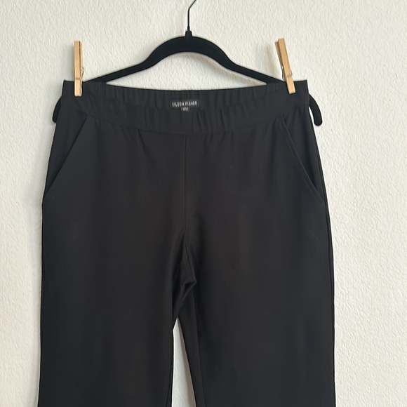 Eileen Fisher classic black elastic waist slacks XS/TP - Picture 6 of 9